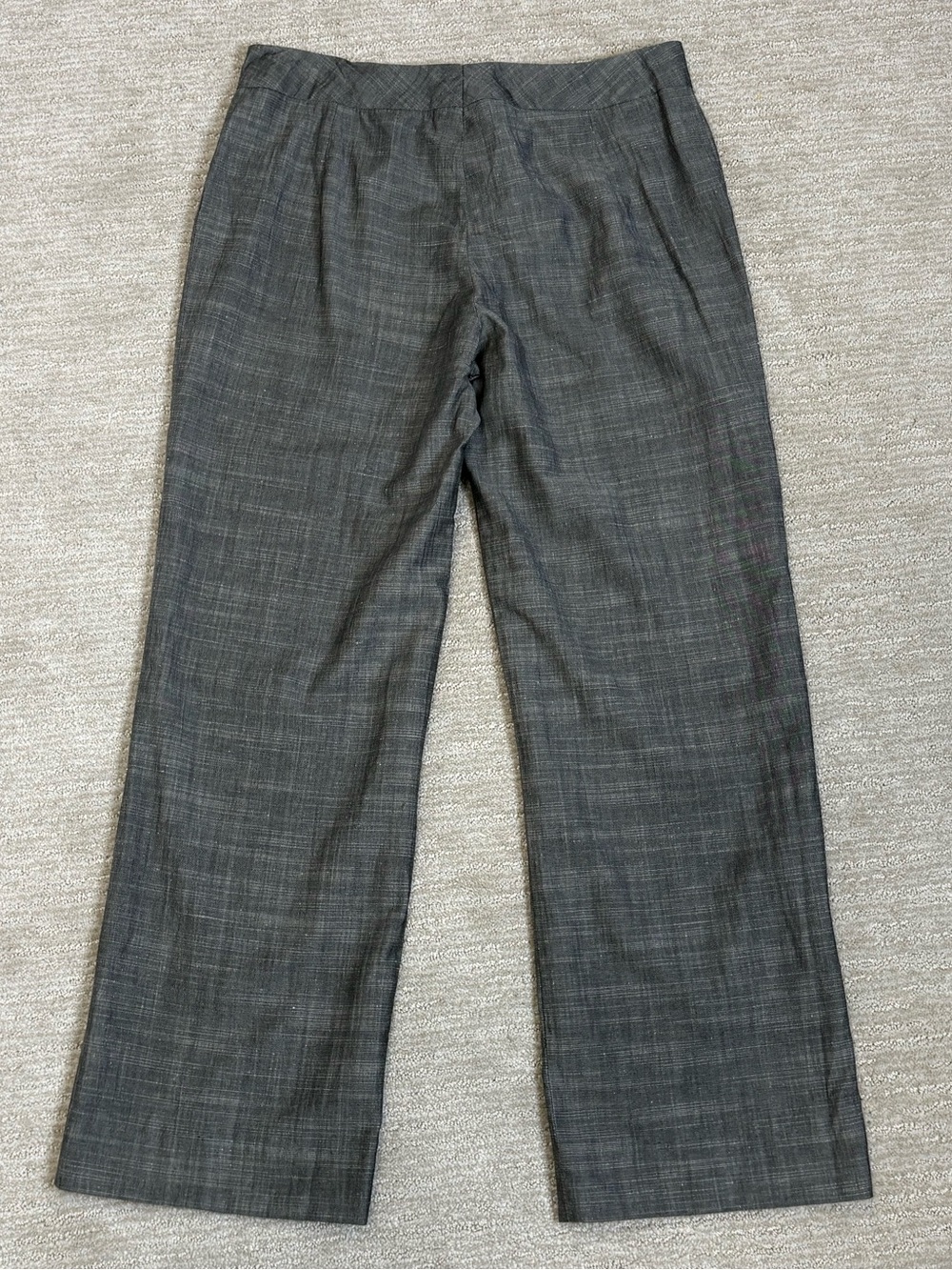 Escada Wool Silk Linen Blend Wide Leg Trouser Pant Size 38 US 8 Mid Rise Classic - Picture 13 of 13